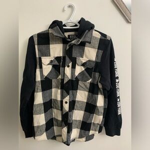 Zooyork plaid button down shirt sweatshirt size small/medium
